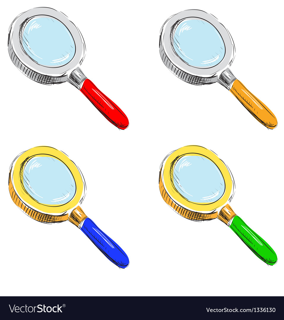 Set of magnifying glasses