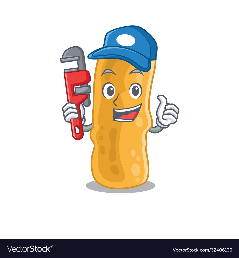 Shigella flexneri smart plumber cartoon character Vector Image Shigella flexneri smart plumber cartoon character Vector Image