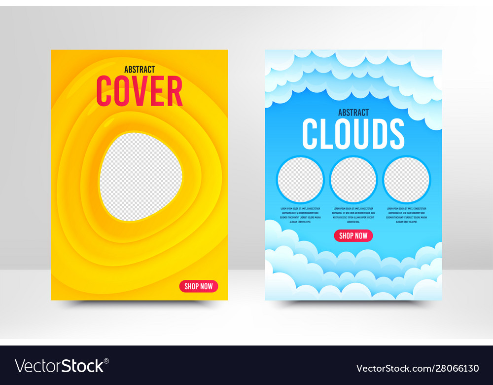 Web Banner Templates Cover Design Layouts Email Vector Image