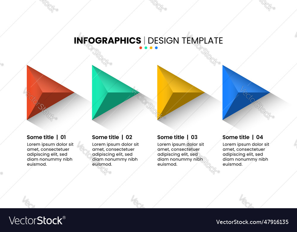 3D Triangle Infographic Template