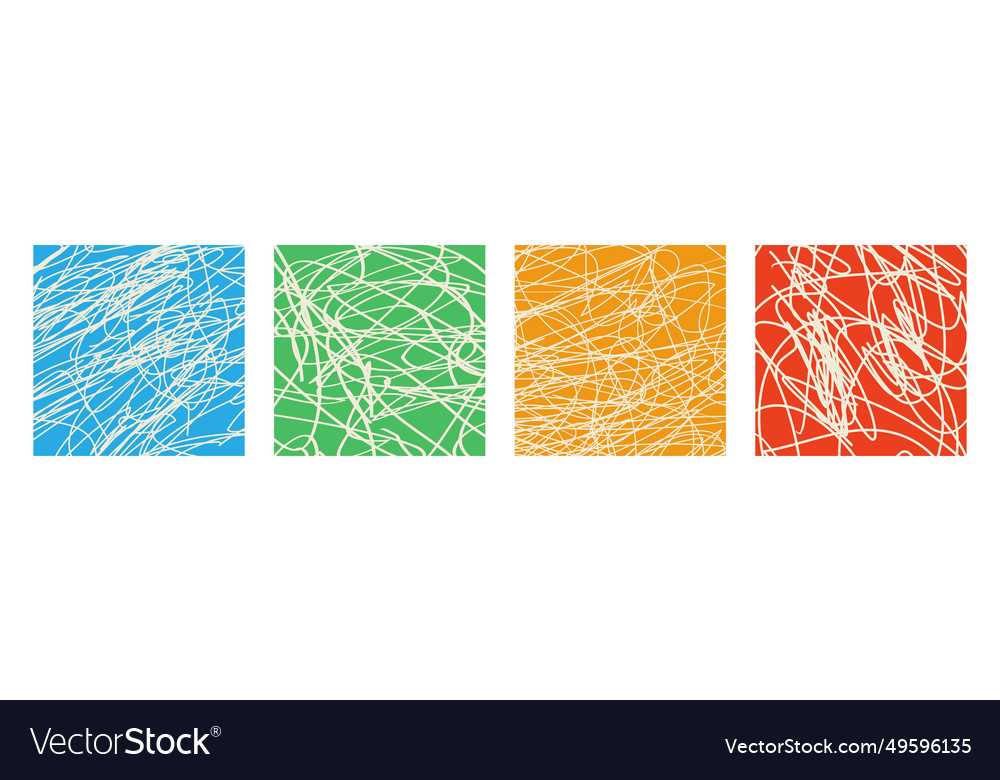 Abstract line background set different color vector image Abstract line background set different color