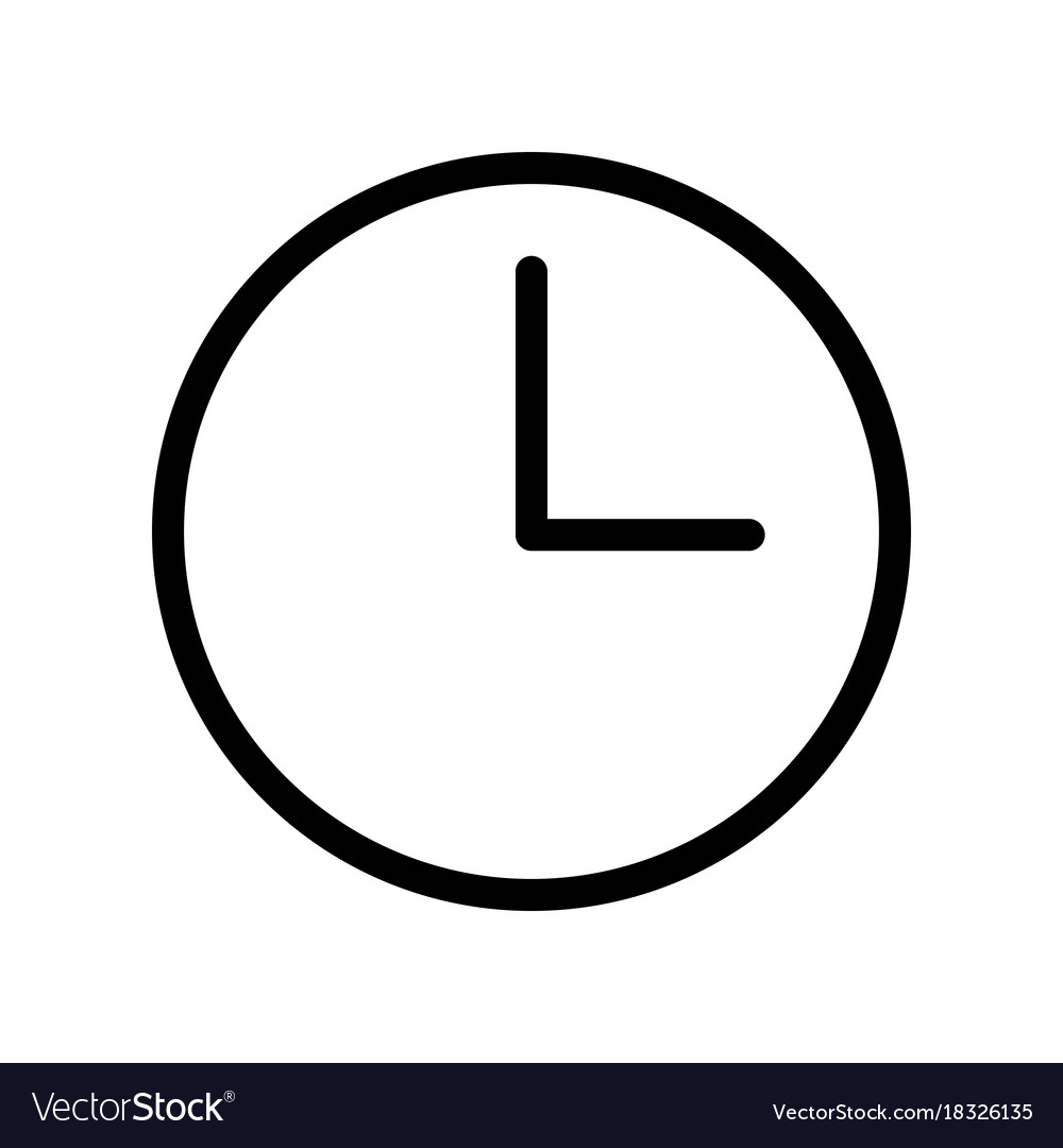 Clock icon - iconic design