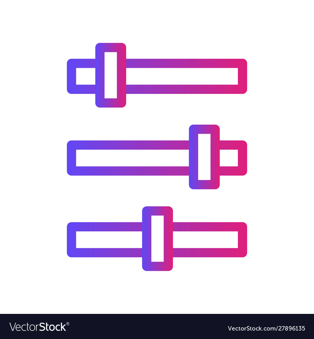Gradient bars icon with white background