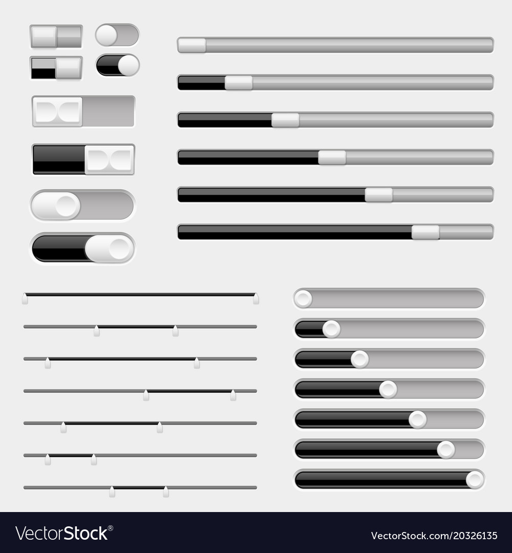 Modern Interface Buttons & Sliders