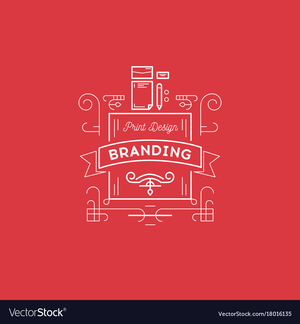 Print design branding bage template