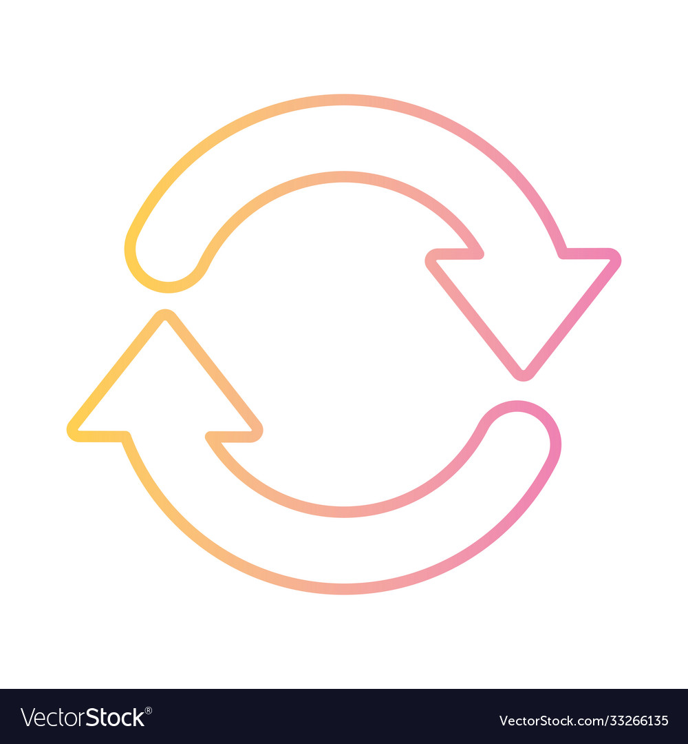 Refresh arrow gradient style icon design