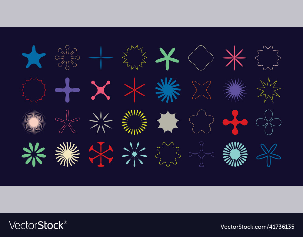 Set of simple objects in a modern style