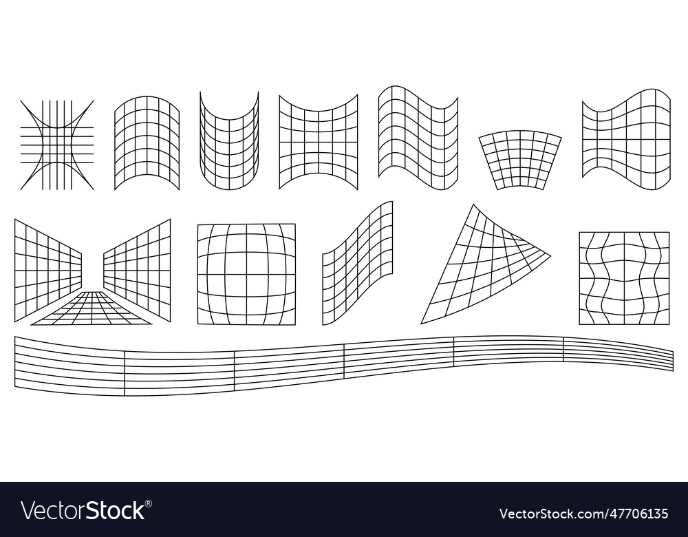 Set of y2k bling retro elements and abstract vector image Set of y2k bling retro elements and abstract