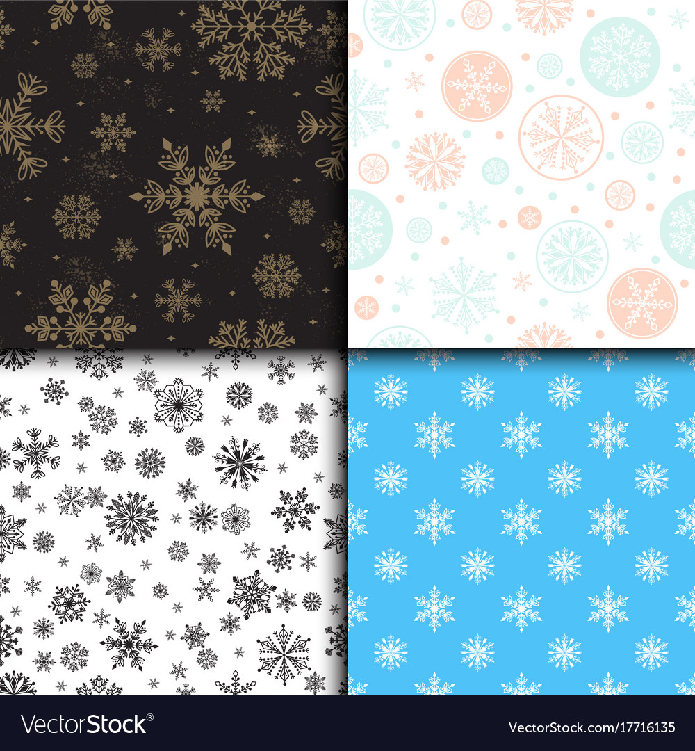 Snowflake seamless pattern weather