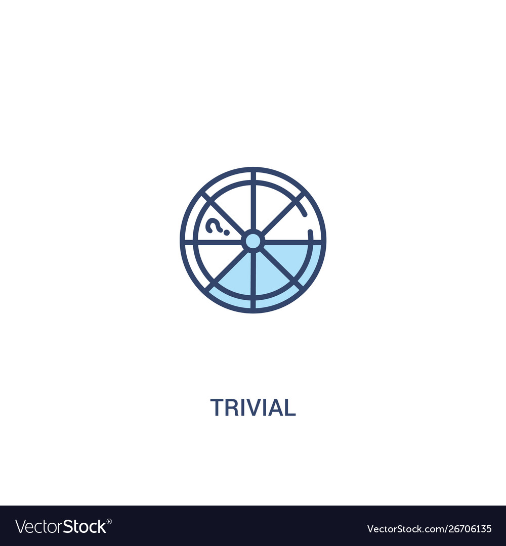 Trivial concept 2 colored icon simple line vector image Trivial concept 2 colored icon simple line