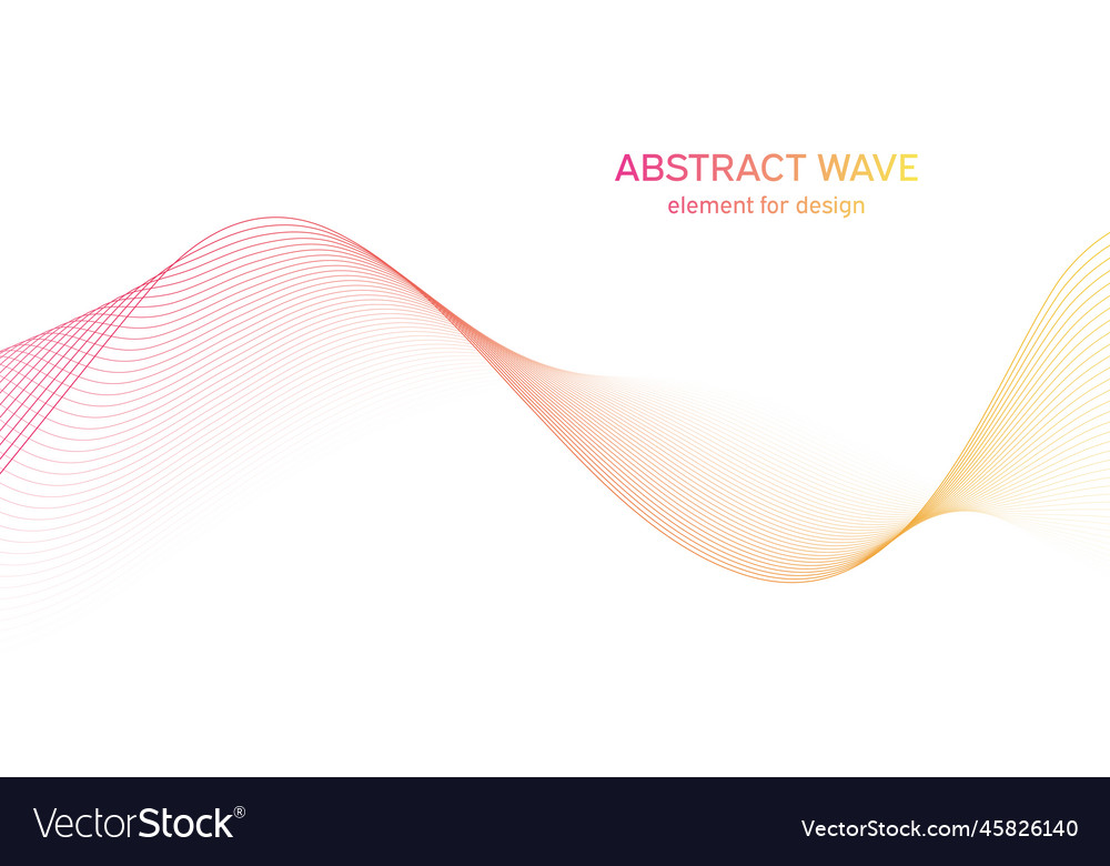 Abstract colorful wave element for design vector image Abstract colorful wave element for design