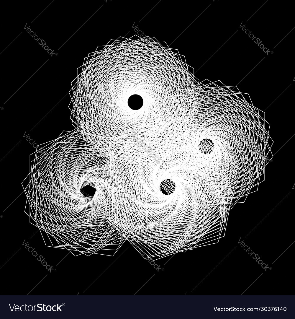 Abstract geometrical circular line multiple ring