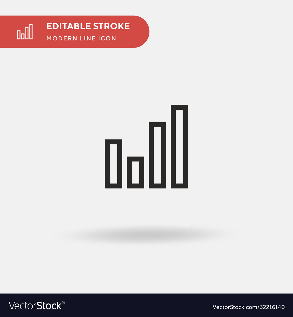 Bar graph simple icon symbol Vector Image Bar graph simple icon symbol