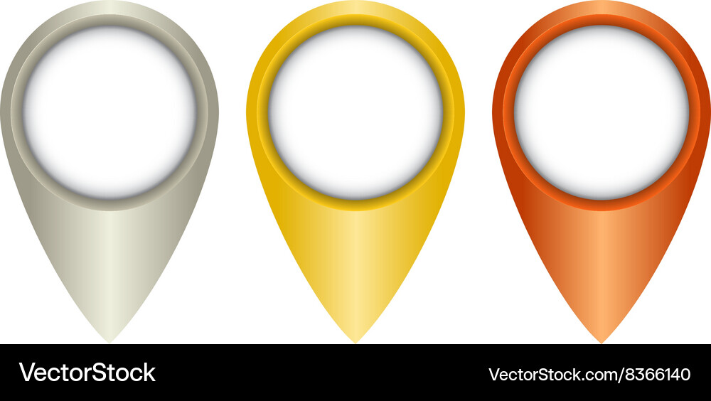 Blank label to indicate on a map gold silver Vector Image