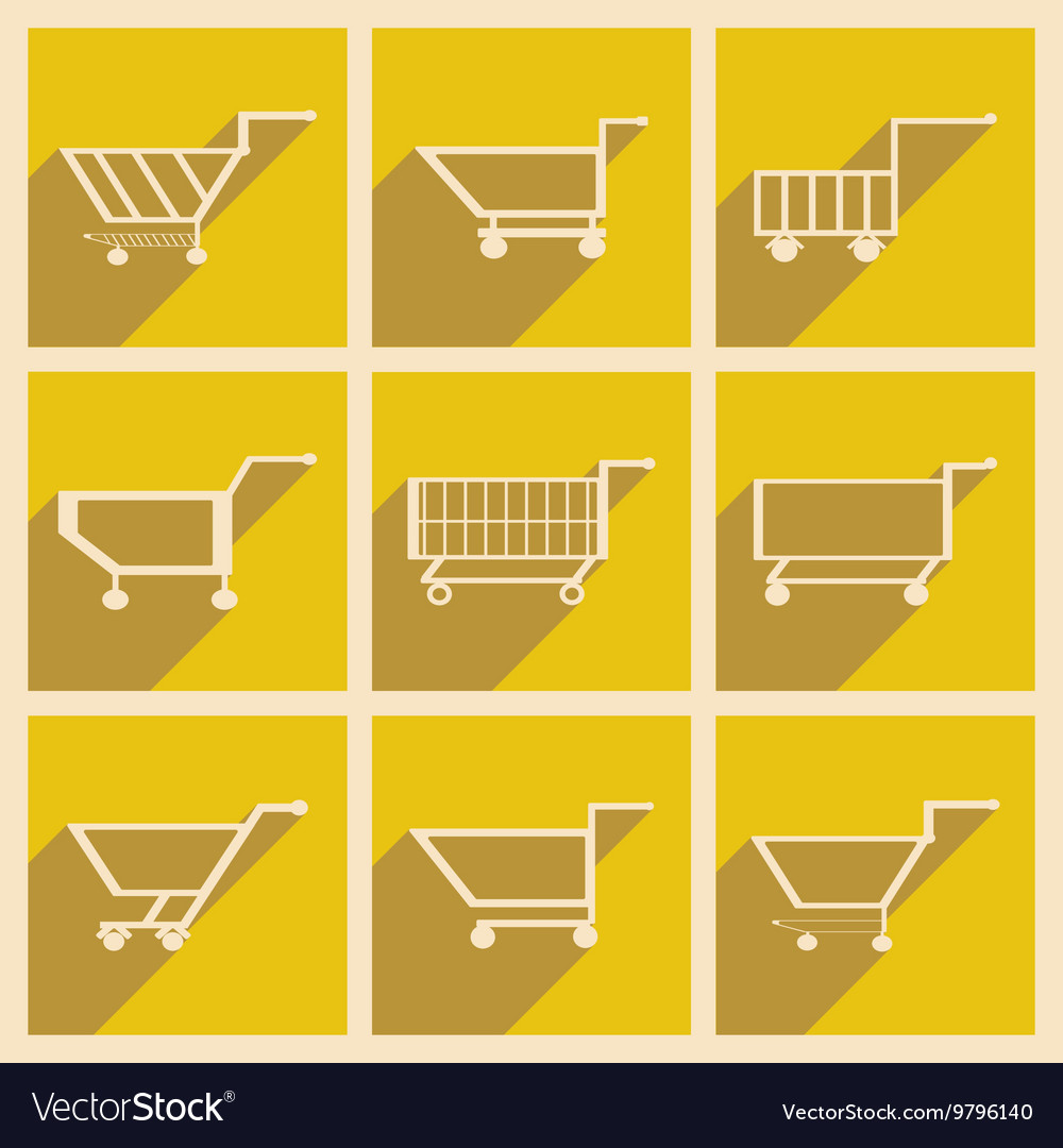 Flat with shadow concept and mobile application