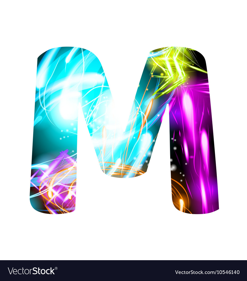 Glowing light effect neon font color design text