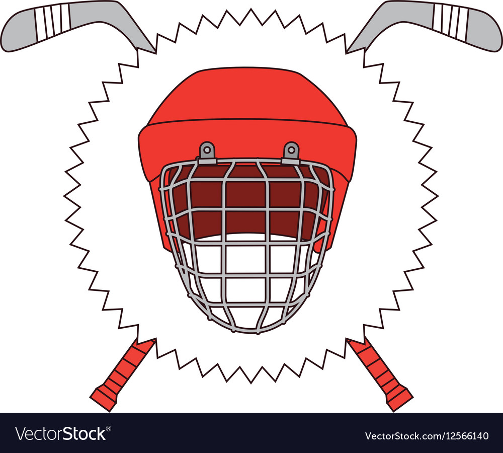 Hockey sport emblem icon