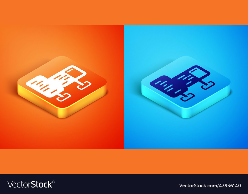 Isometric computer monitor screen icon isolated Vector Image Isometric computer monitor screen icon isolated
