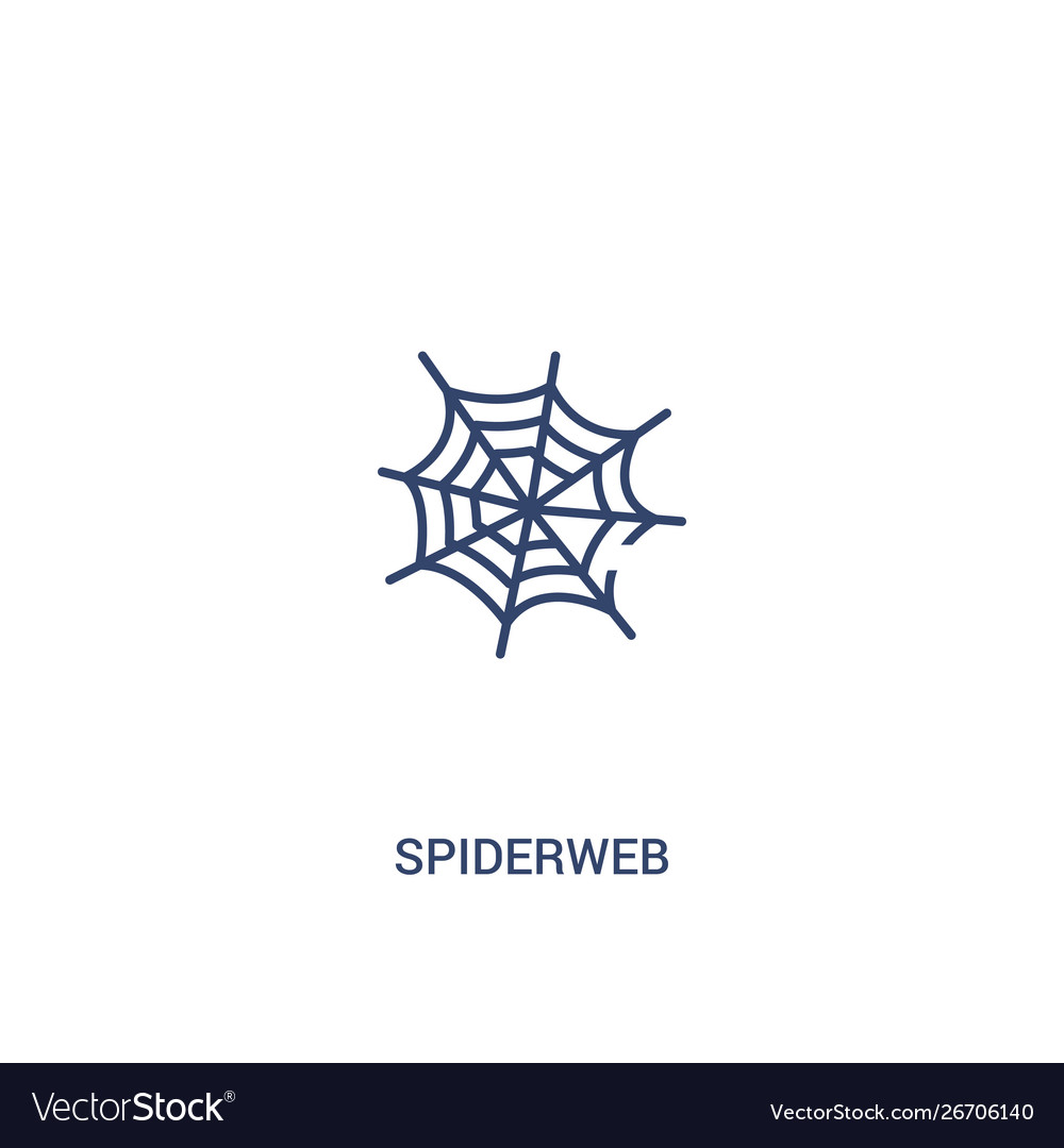 Spiderweb concept 2 colored icon simple line vector image Spiderweb concept 2 colored icon simple line