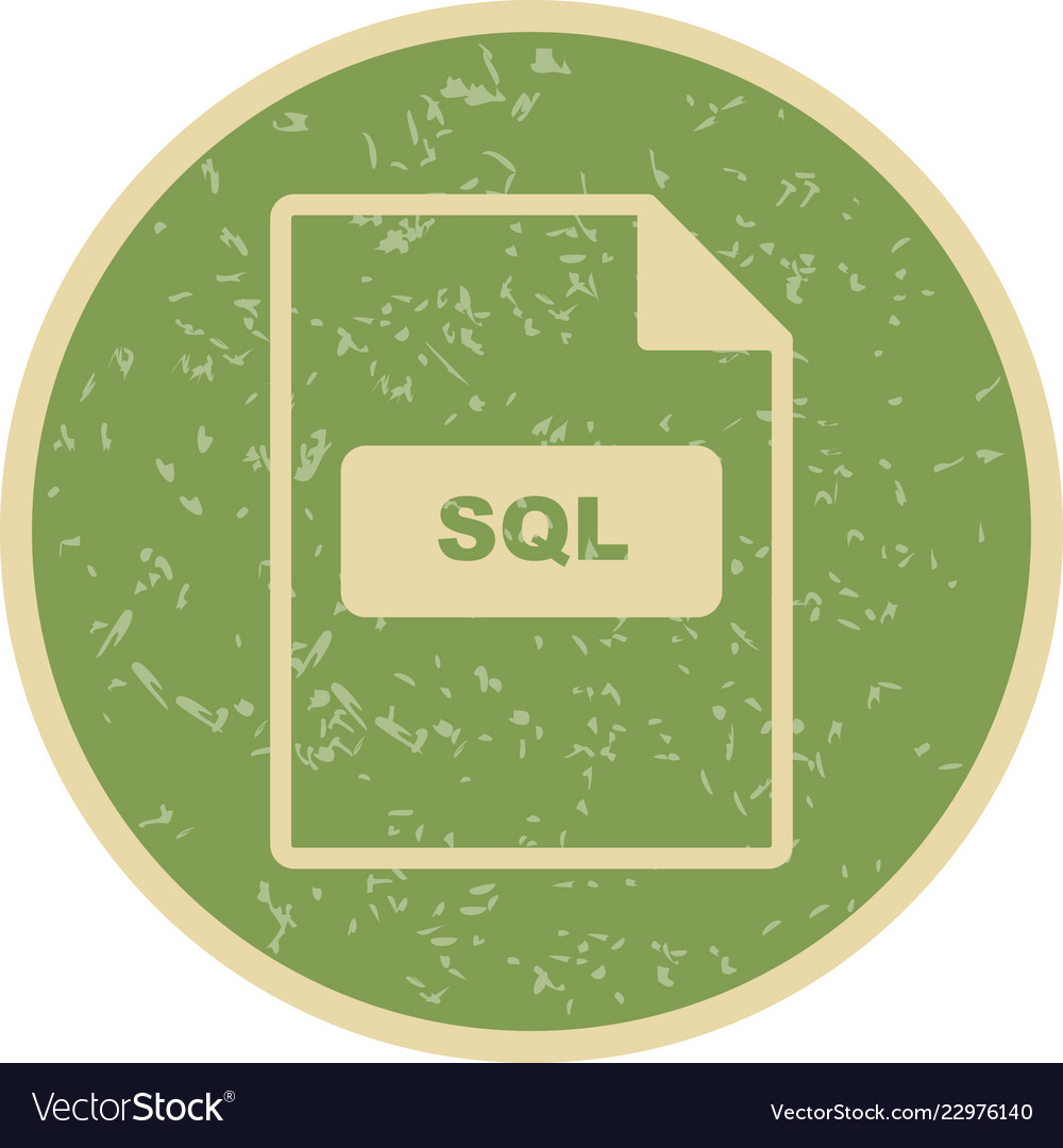 Sql icon Royalty Free Vector Image - VectorStock