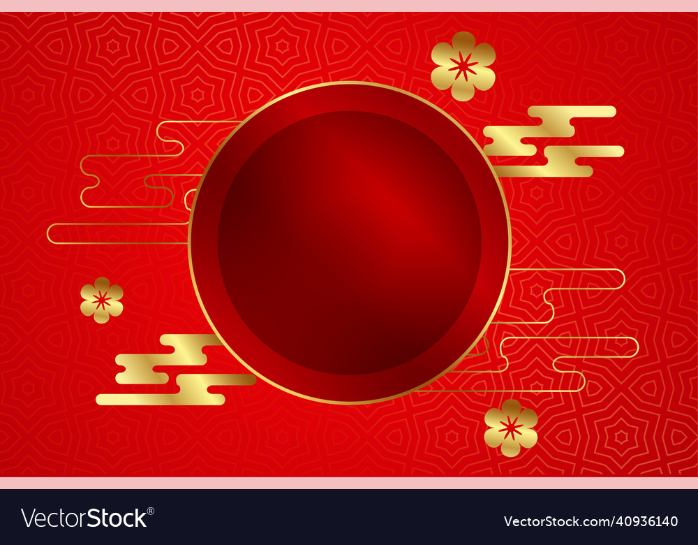 Traditional red chinese new year banner