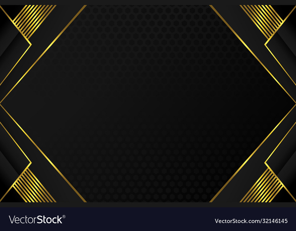 Abstract background black gold Royalty Free Vector Image