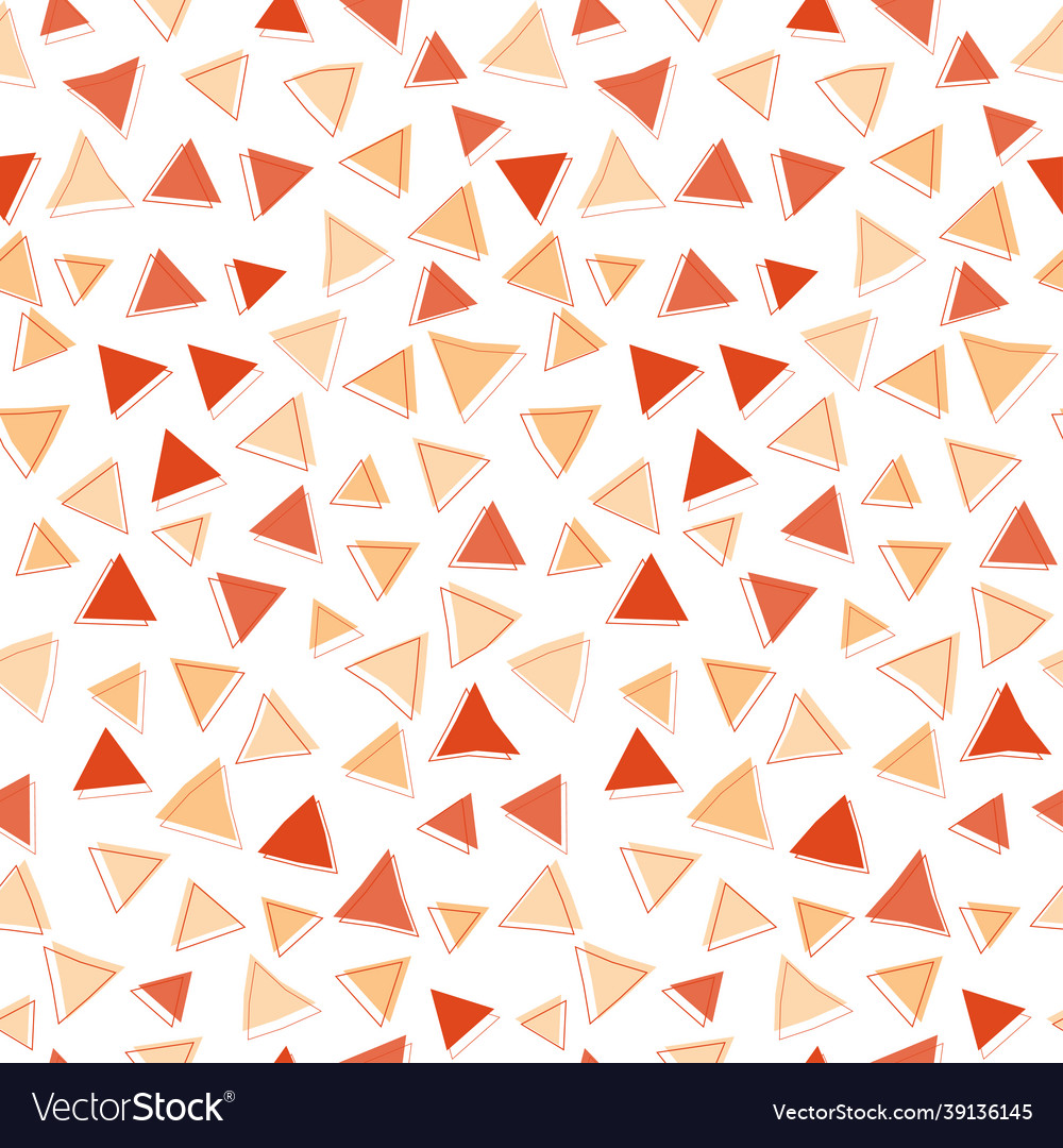 Abstract red triangle shape seamless pattern