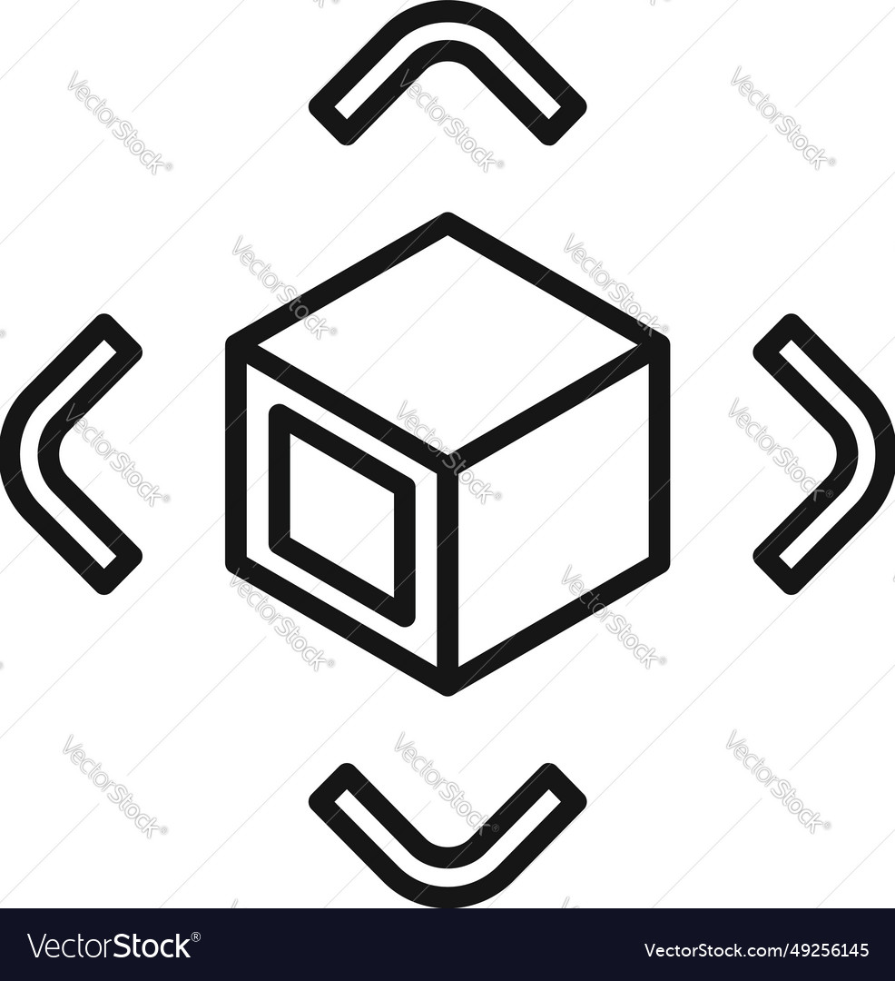 Augmented reality digital icon outline Royalty Free Vector