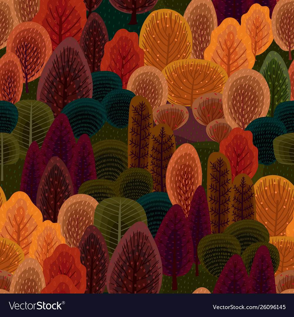 Autumn Forest Seamless Pattern