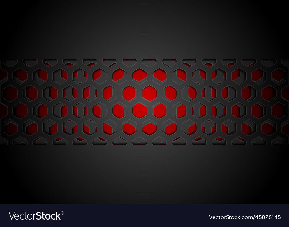 Black abstract papercut grid pattern on red vector image Black abstract papercut grid pattern on red