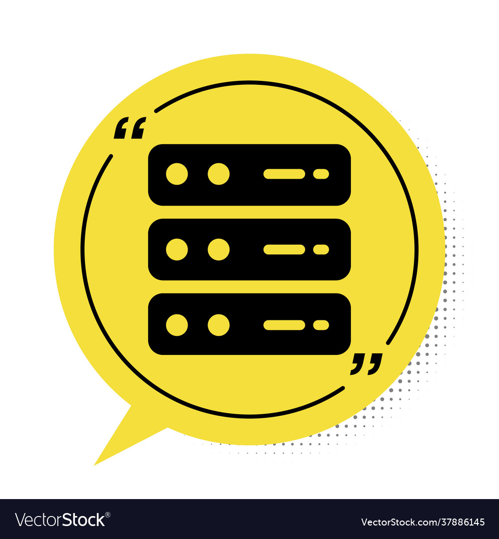 Black server data web hosting icon isolated Vector Image Black server data web hosting icon isolated