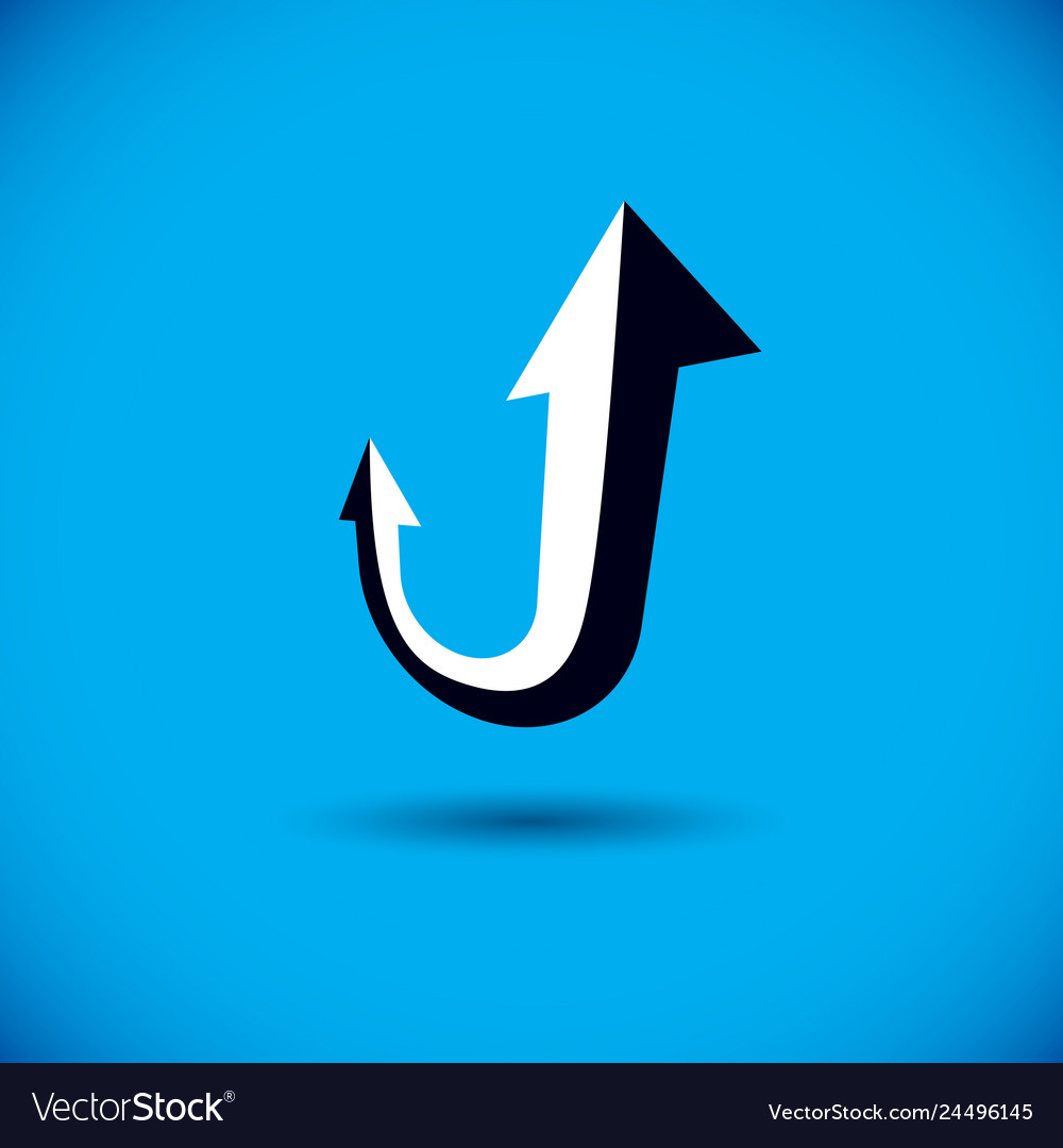 Boost up arrow graphic design element business vector image Boost up arrow graphic design element business