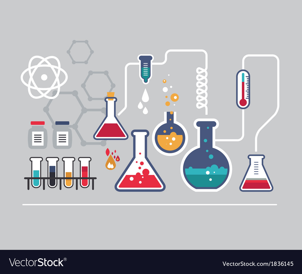 Chemistry infographic Royalty Free Vector Image