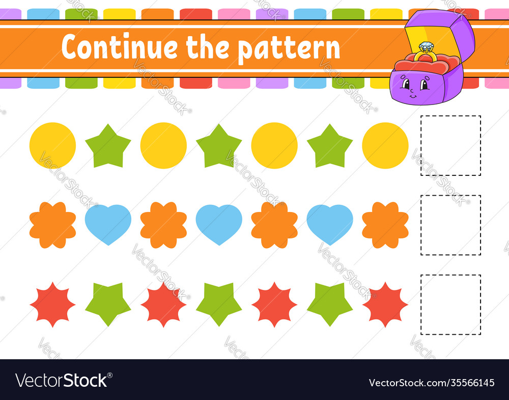 Continue pattern education developing vector image Continue pattern education developing