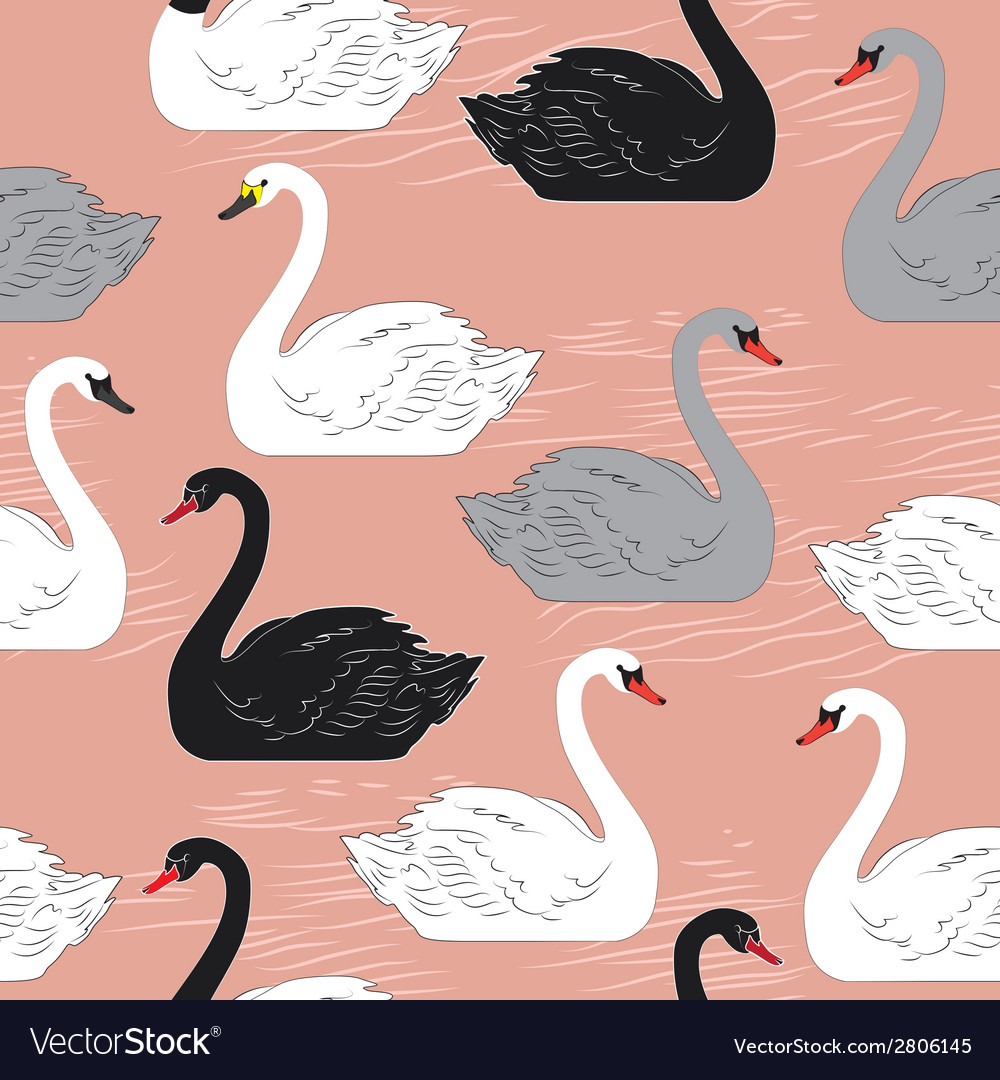 Elegant Swan Seamless Pattern