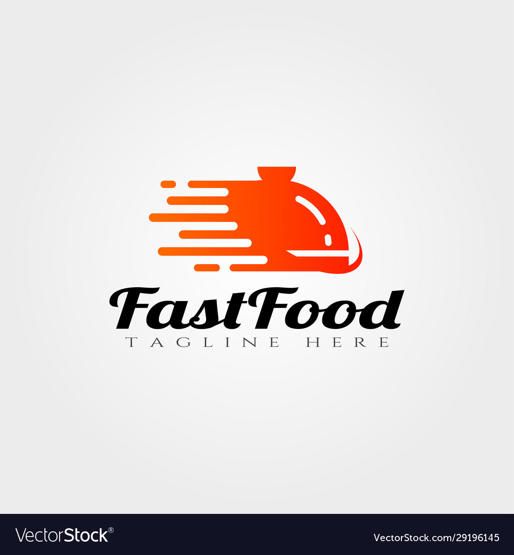 Fast food logo designfood icon Royalty Free Vector Image