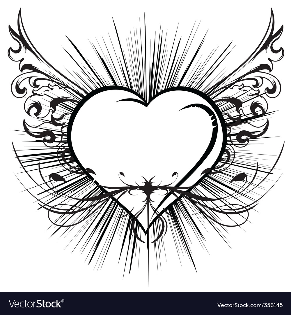 Flying heart Royalty Free Vector Image - VectorStock