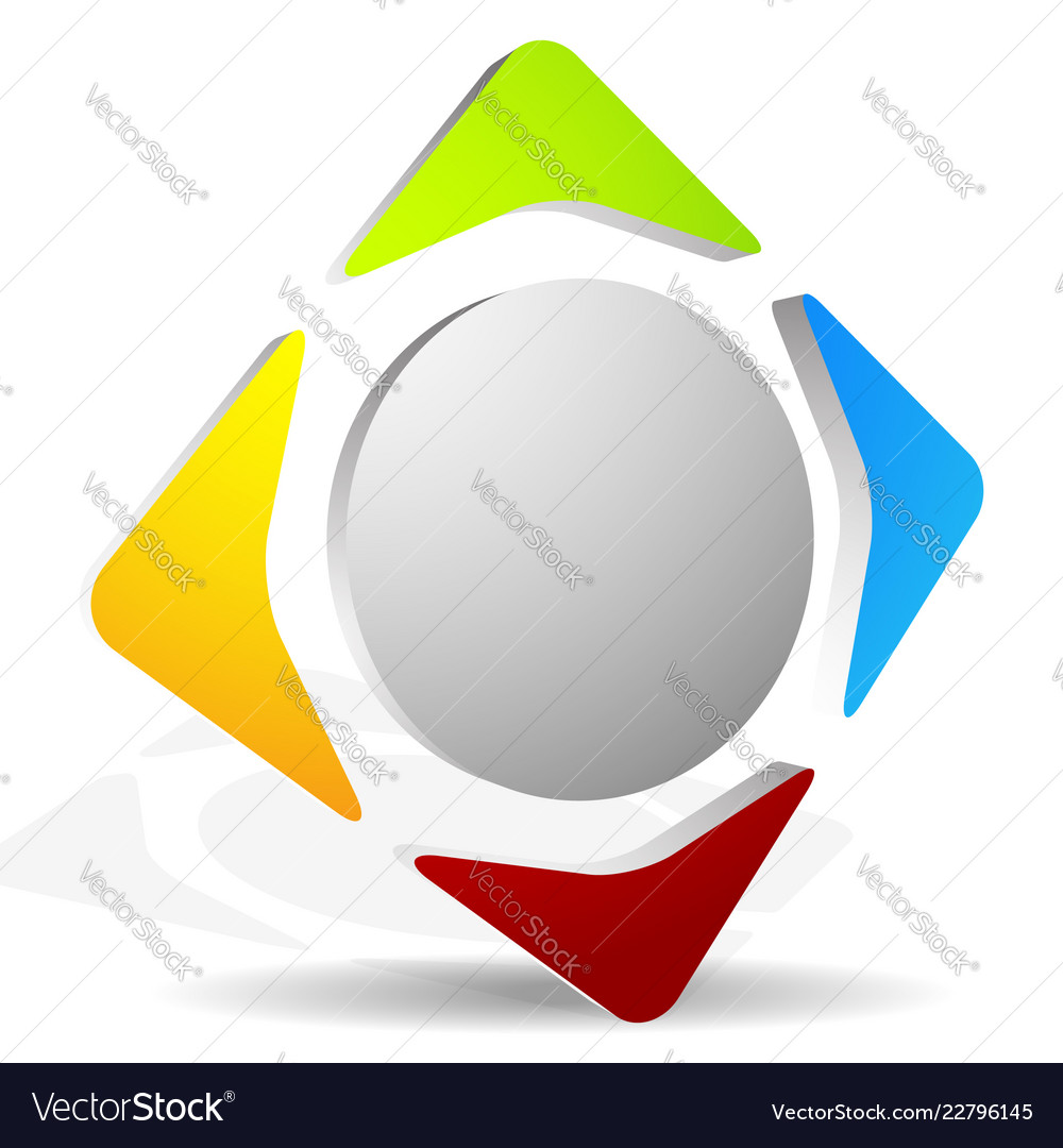 Four-Way Arrow Icon - Editable Graphics