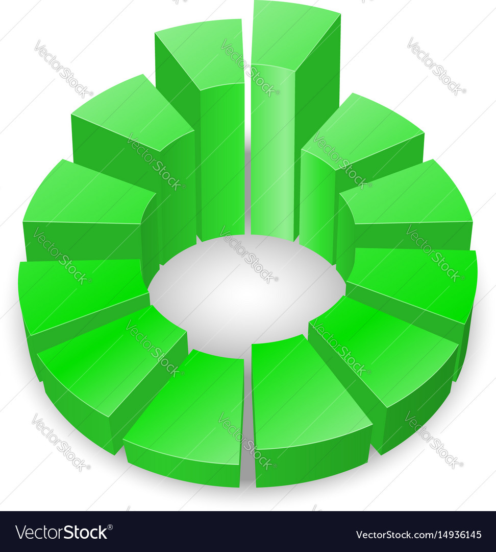 Green circular diagram with columns isolated