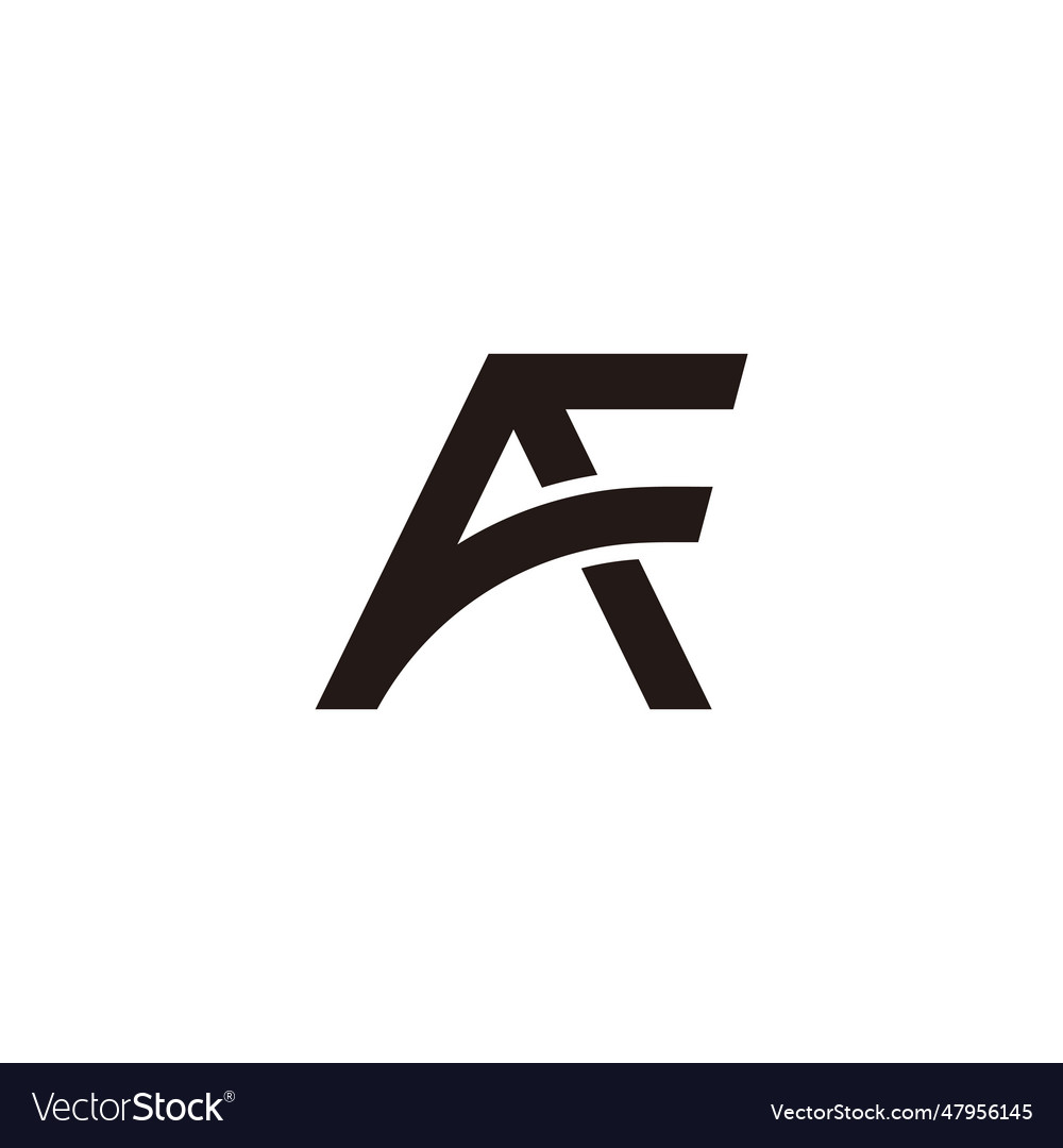 Letter af arrow simple geometric line logo Vector Image