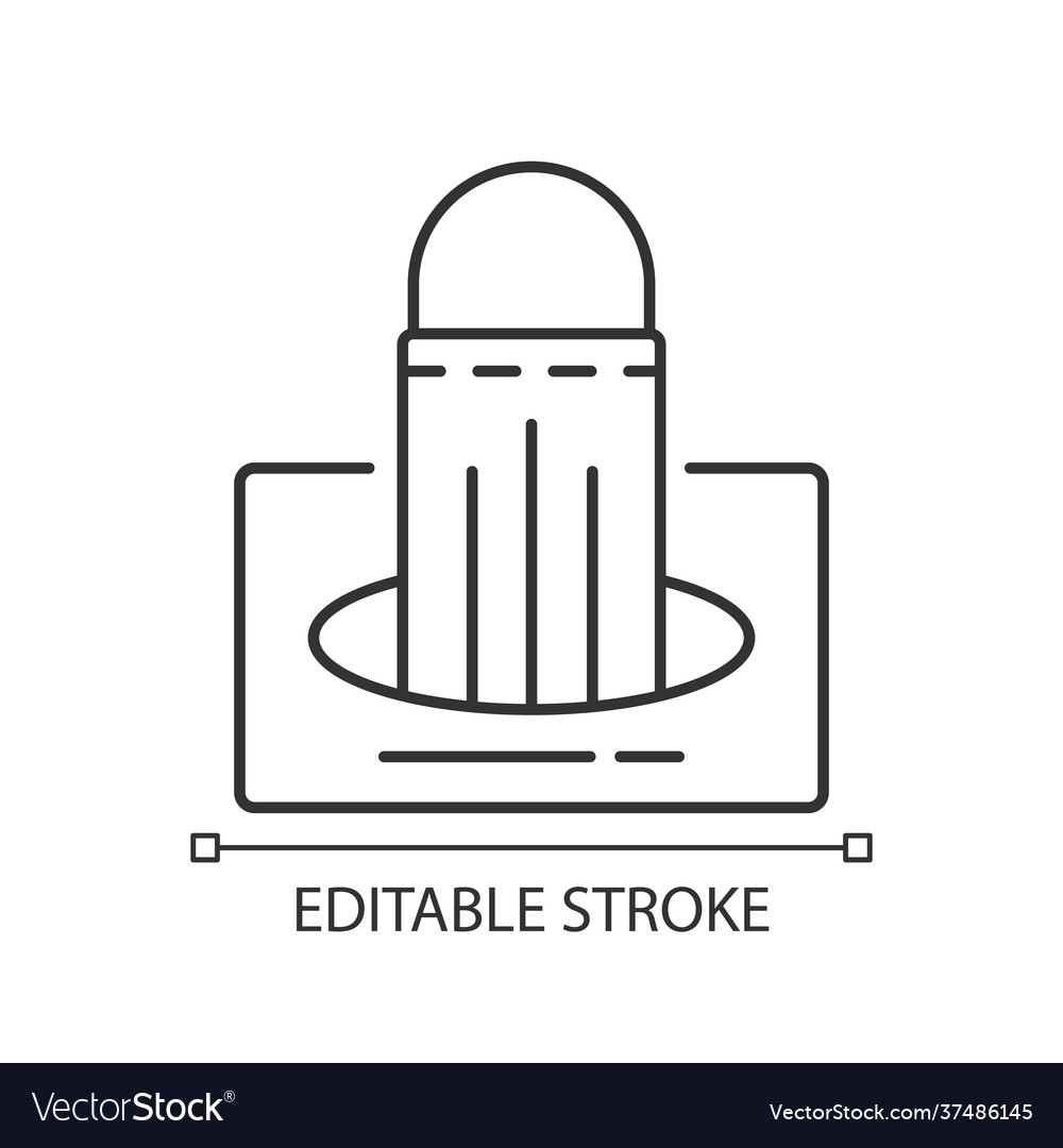 Masks in box linear icon vector image Masks in box linear icon