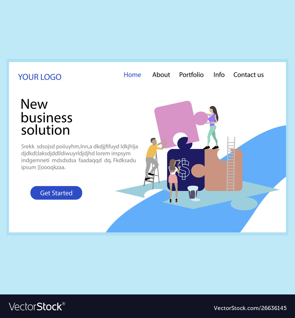 New business solution solve problem vector image New business solution solve problem