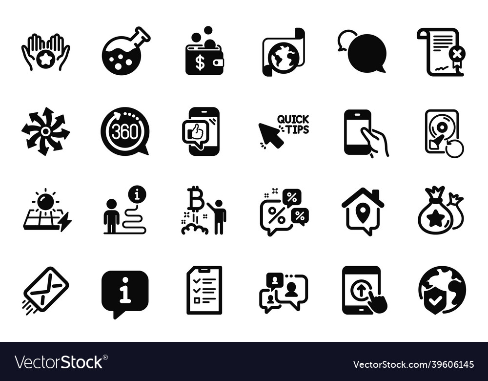 Set of technology icons related Royalty Free Vector Image