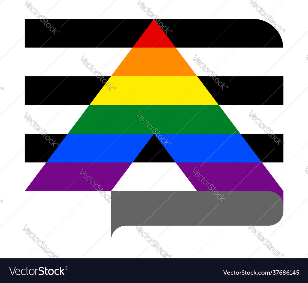 Straight Ally Flag Royalty Free Vector Image Vectorstock