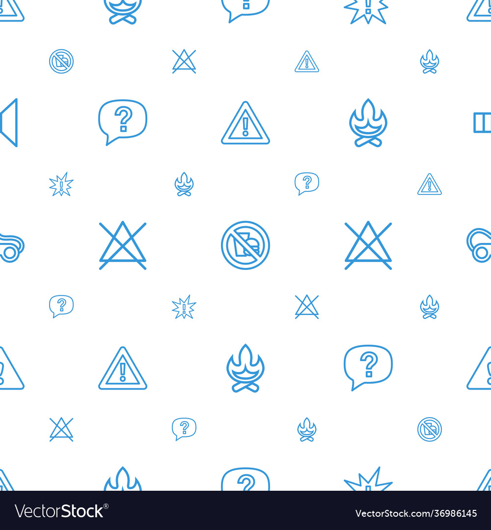 Warning icons pattern seamless white background Vector Image Warning icons pattern seamless white background