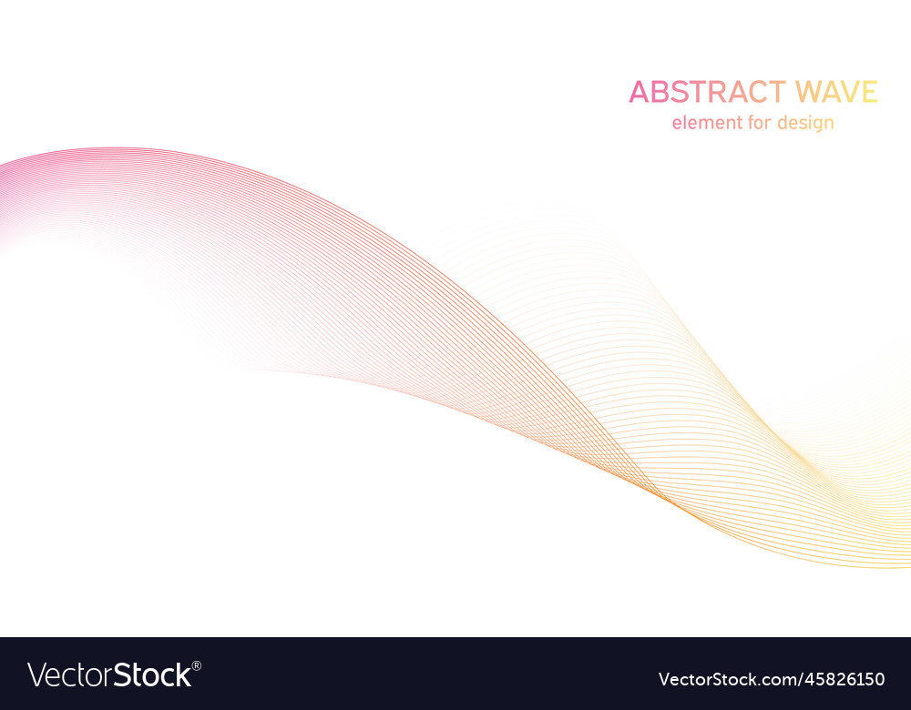 Abstract colorful wave element for design vector image Abstract colorful wave element for design