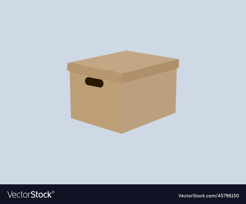 Box packaging and labeling lid carton simple