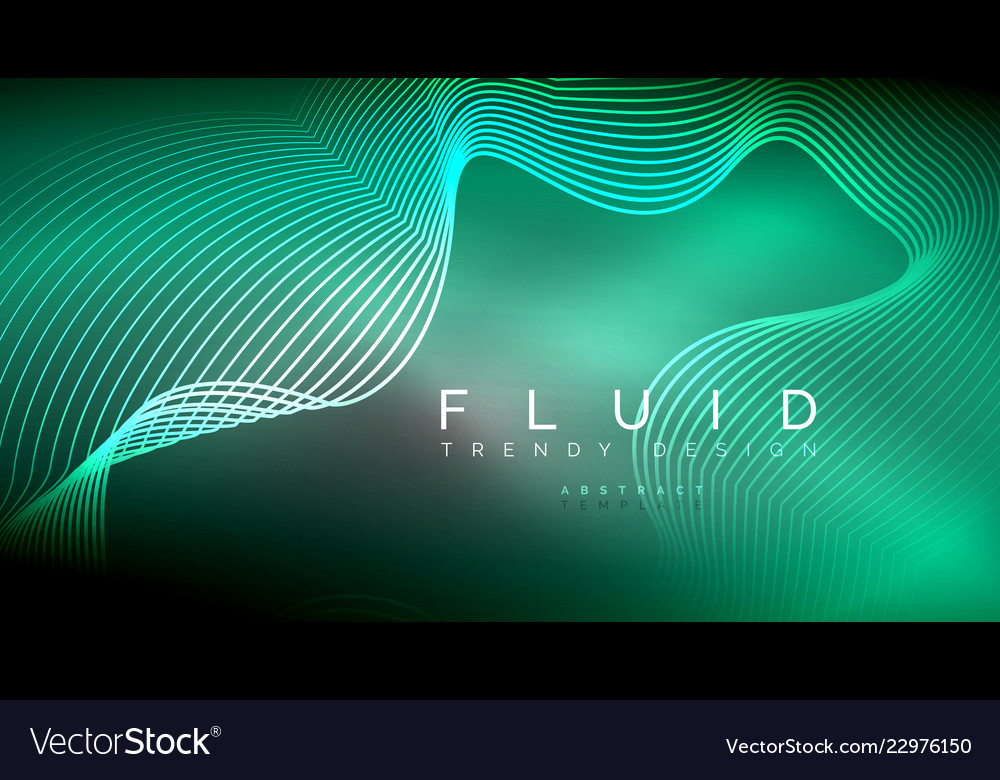 Digital flowing wave particles abstract background Vector Image Digital flowing wave particles abstract background