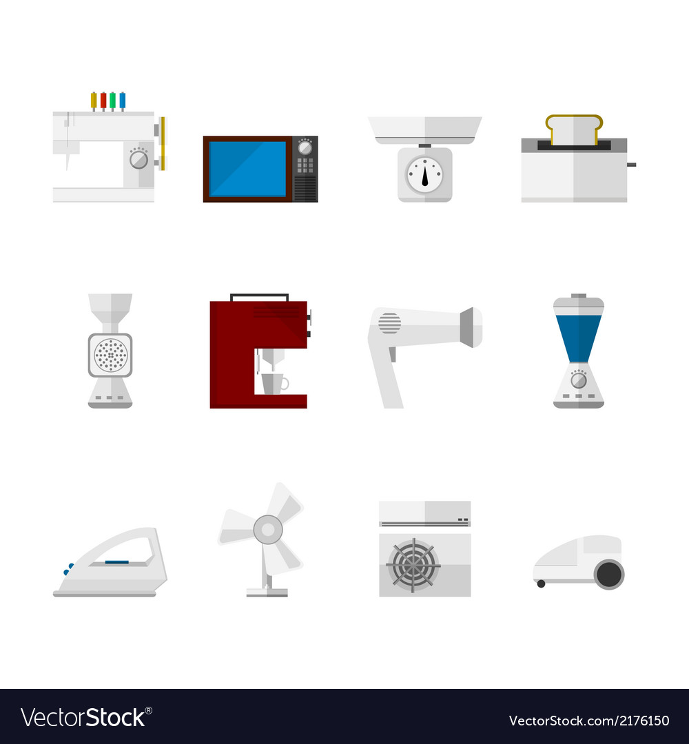 Flat icons for home Royalty Free Vector Image - VectorStock