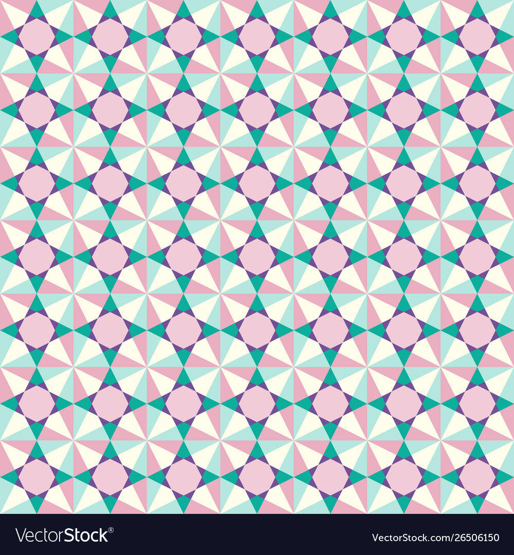 Geometric abstract color seamless pattern Vector Image Geometric abstract color seamless pattern